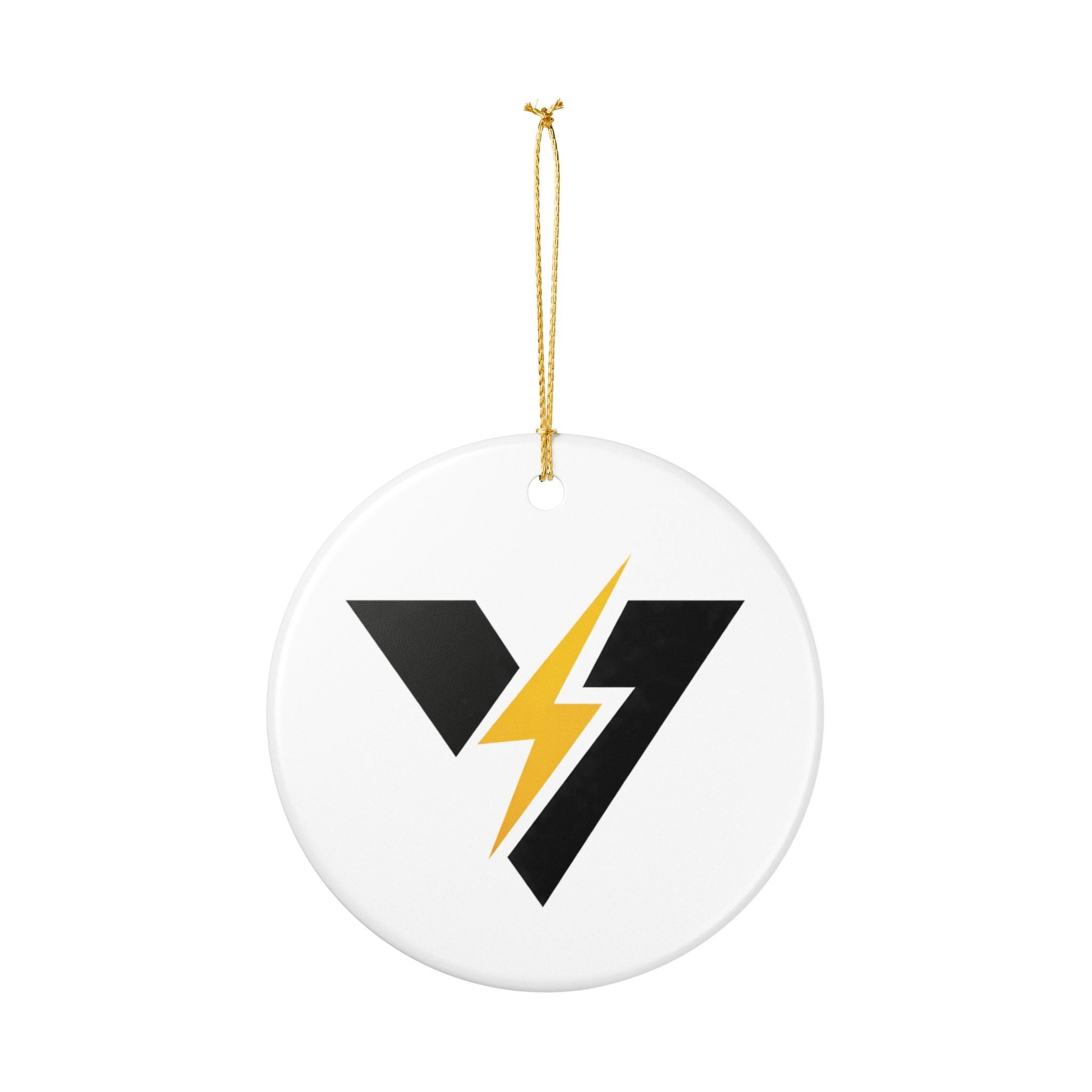 V Ceramic Ornament, (1pc)