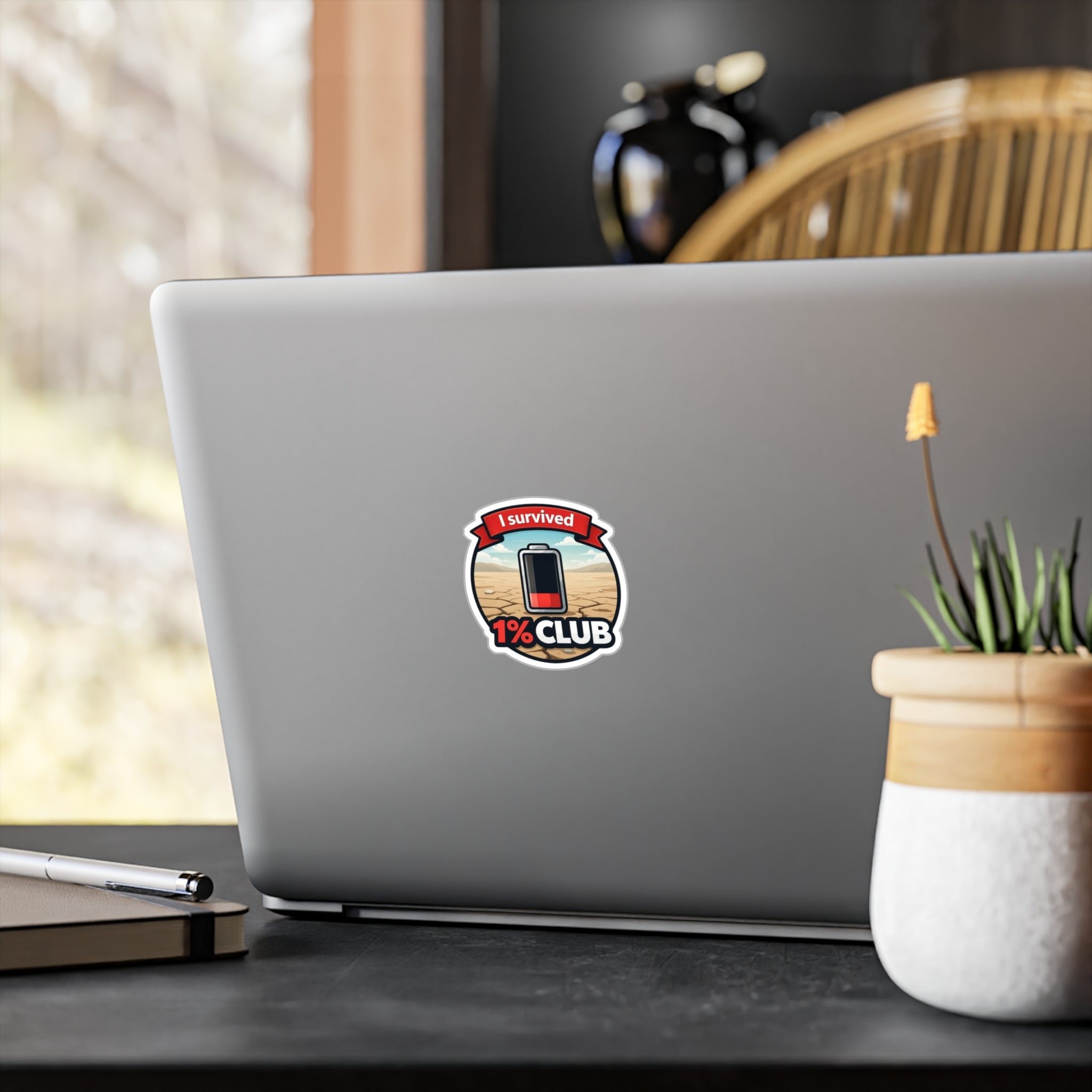 1% Club Vinyl Decal — Kiss-Cut Weatherproof Sticker for Laptops, Cars & Windows