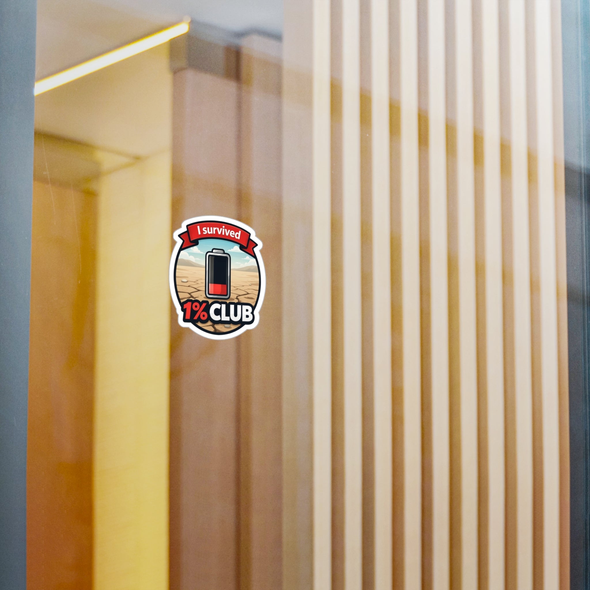 1% Club Vinyl Decal — Kiss-Cut Weatherproof Sticker for Laptops, Cars & Windows