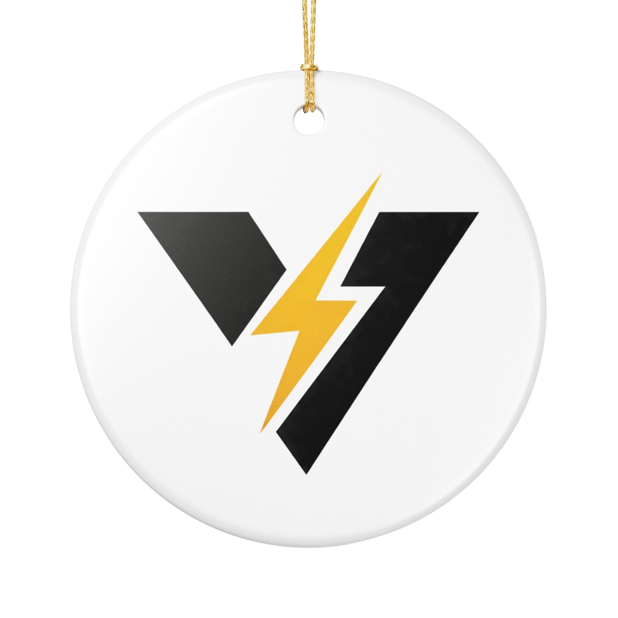 V Ceramic Ornament, (1pc)