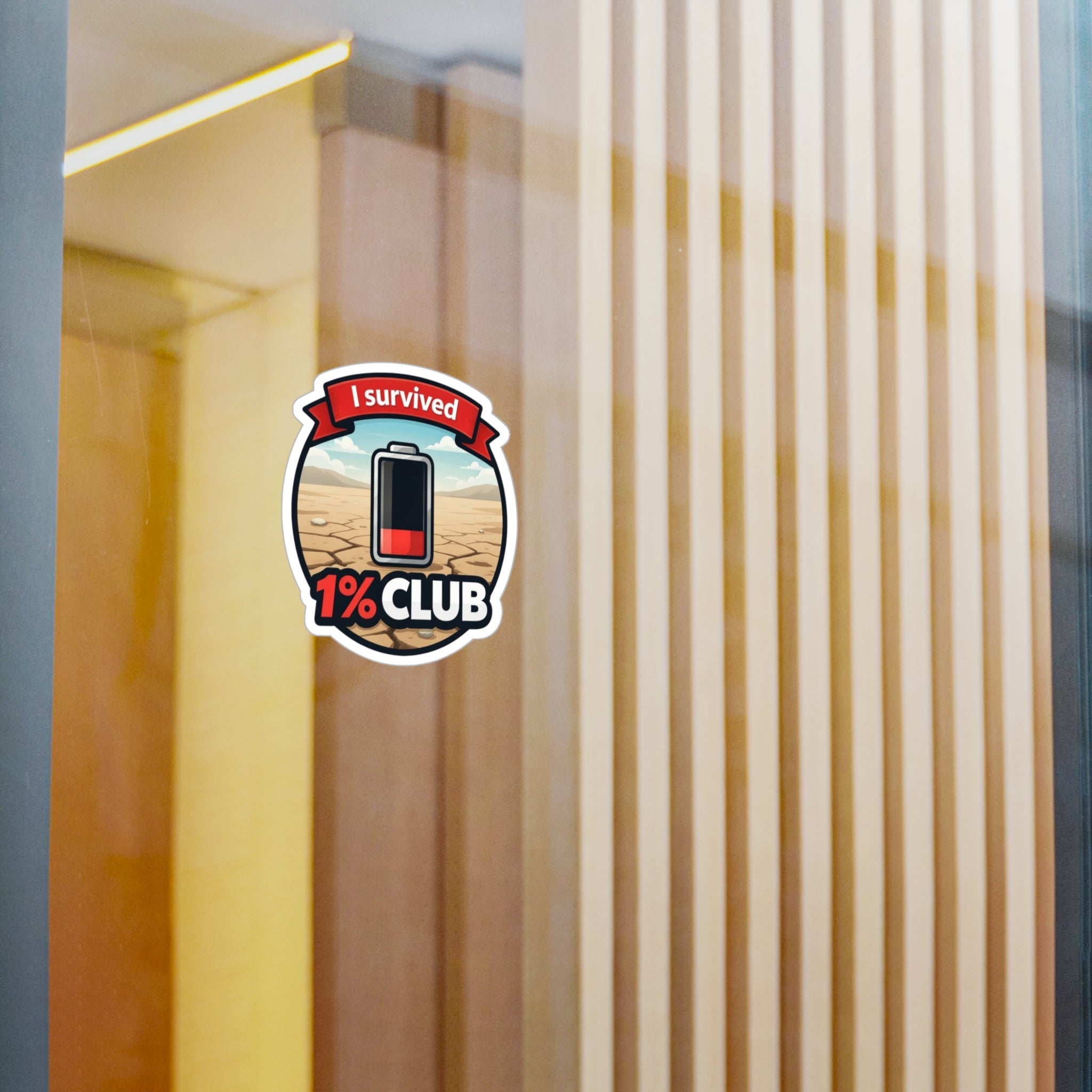 1% Club Vinyl Decal — Kiss-Cut Weatherproof Sticker for Laptops, Cars & Windows