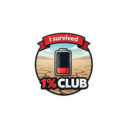 1% Club Vinyl Decal — Kiss-Cut Weatherproof Sticker for Laptops, Cars & Windows